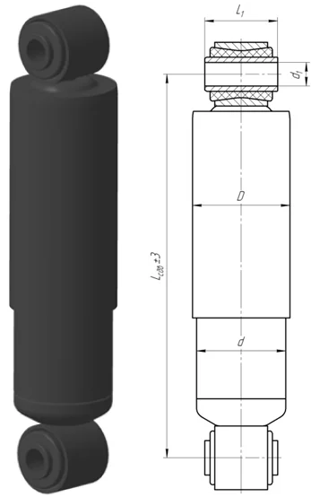 купить Амортизатор задней подвески (190/425) БААЗ