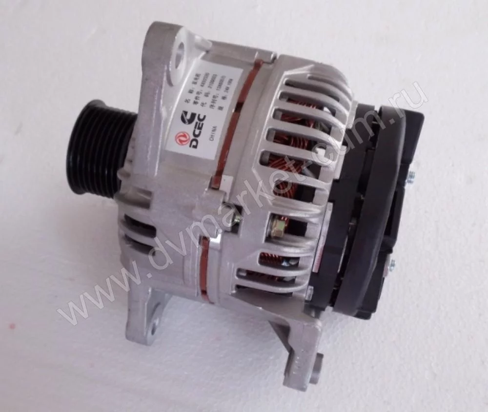 фото генератор 24v 100а (120град. 81мм) (isbe евро4, 6isbe евро3) bosch 0 124 655 005/ 5259578 4892320 